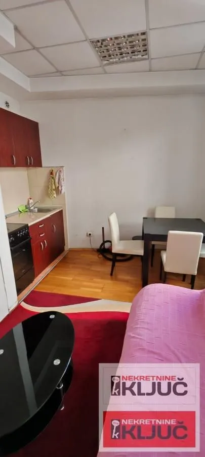 Dnevni boravak sa trpezarijom i manjom kuhinjom.