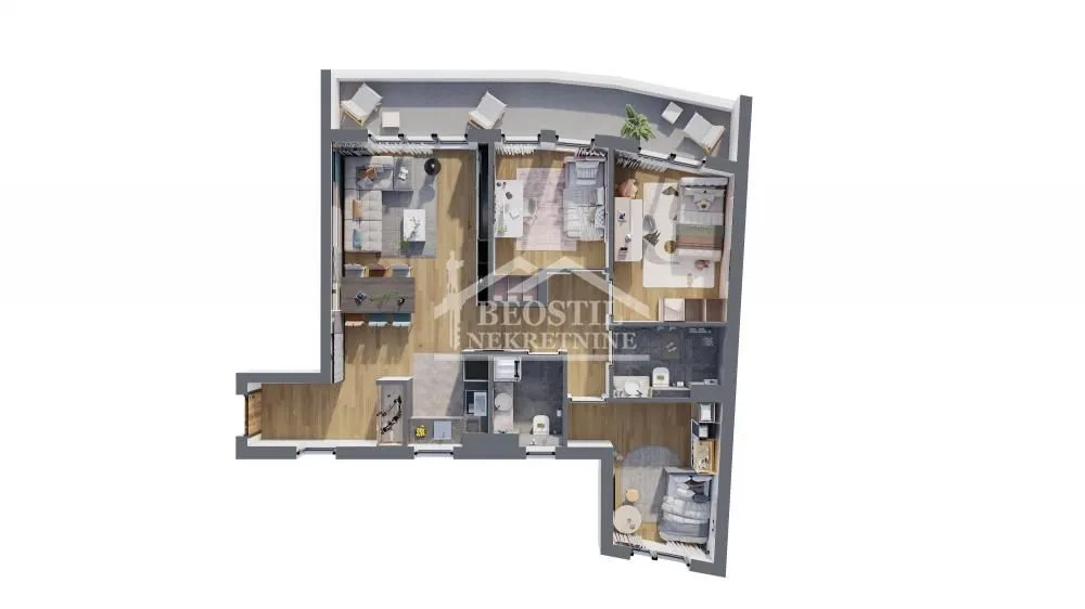 Sale, four bedroom apartment, 89m², Bežanijska Kosa 3, Bežanijska Kosa Sve Podlokacije