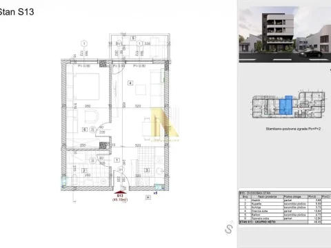 Prodaja, jednosoban stan, 45m², Bulevar patrijarha Pavla, Novi Sad Sve Podlokacije - image 2