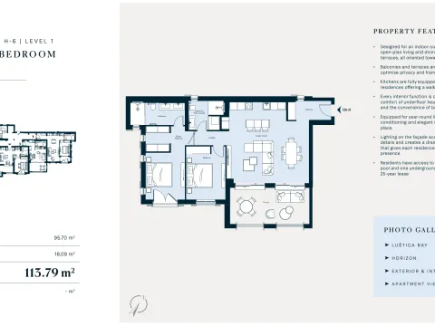 Sale, two bedroom apartment, 98m², Luštica Bay, Tivat - image 12