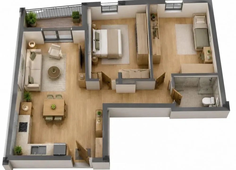 Prodaja, dvosoban stan, 61m², Zemun Gornji Grad, Zemun Sve Podlokacije
