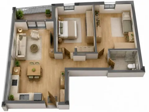 Prodaja, dvosoban stan, 61m², Zemun Gornji Grad, Zemun Sve Podlokacije - image 1