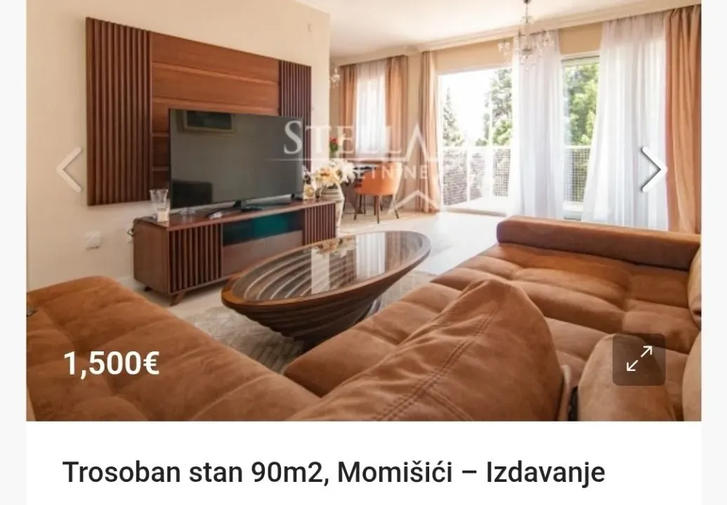Izdavanje, stan, 90m², Momišići, Podgorica