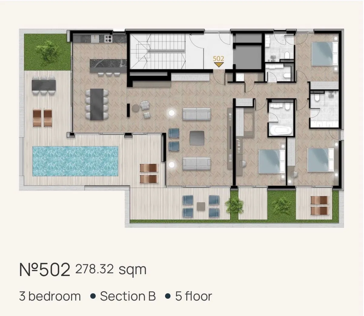 Prodaja, trosoban stan, 278m², Porto Montenegro, Tivat