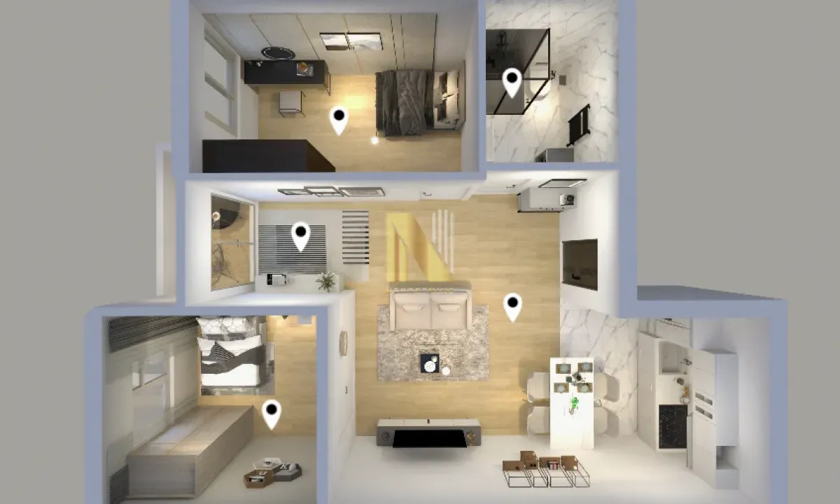 Sale, two bedroom apartment, 49m², Adice, Novi Sad Sve Podlokacije