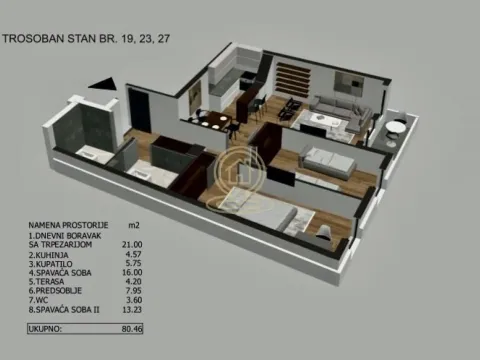 Prodaja, trosoban stan, 76m², Medijana, Niš - image 2