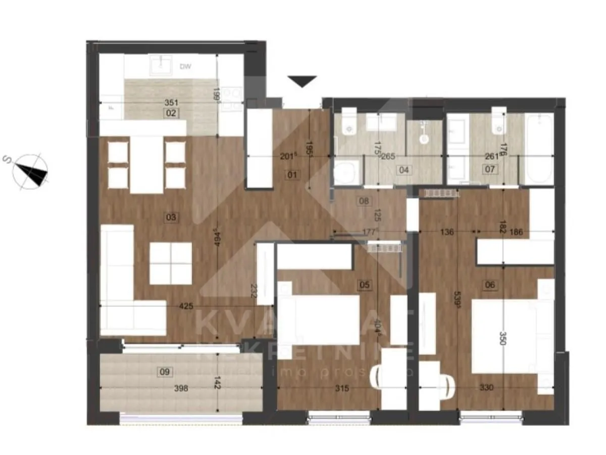 Prodaja, dvosoban stan, 80m², Donja Gorica, Podgorica