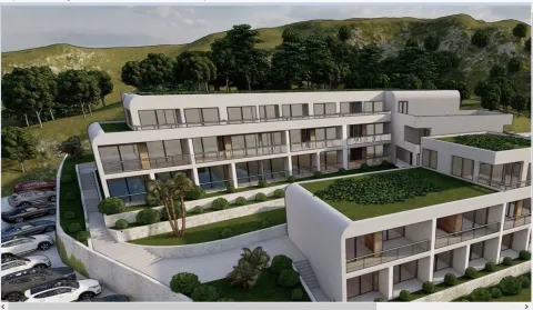 3D prikaz moderne stambene zgrade na brdu sa uređenim dvorištem. - image 6
