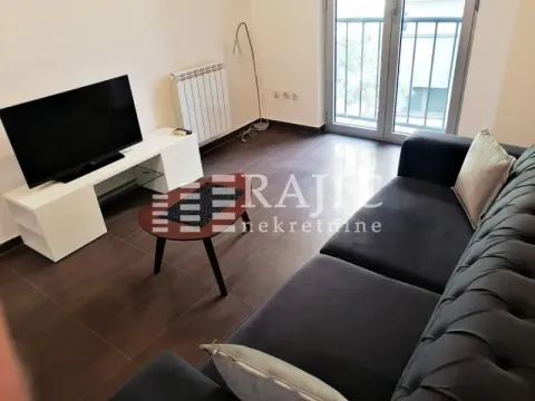 Living room furnished with a sofa, TV, and coffee table. - image 5