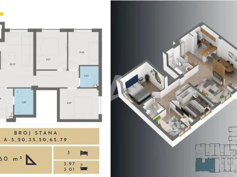 Prodaja, dvosoban stan, 67m², Budva, Crna Gora - image 4
