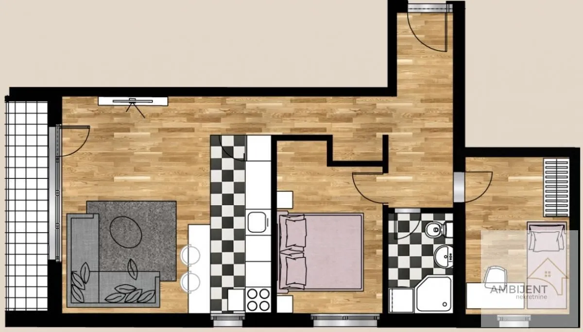 Prodaja, dvosoban stan, 59m², Nova Pazova, Stara Pazova