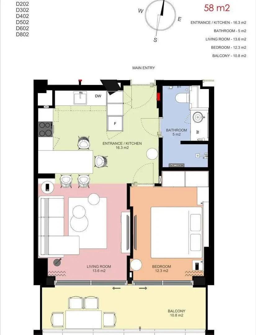Prodaja, jednosoban stan, 56m², Rafailovići, Budva