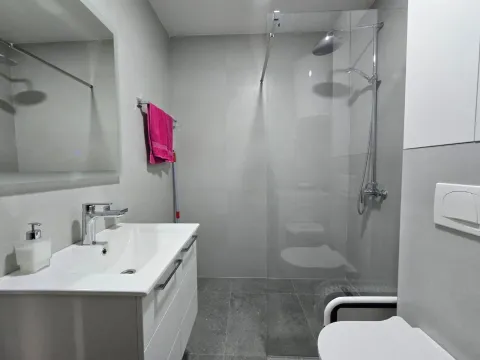 Moderno opremljeno kupatilo sa tuš kabinom i umivaonikom. - image 5