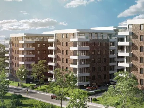 Spoljašnji izgled stambenog kompleksa sa terasama i uređenim okruženjem. - image 20