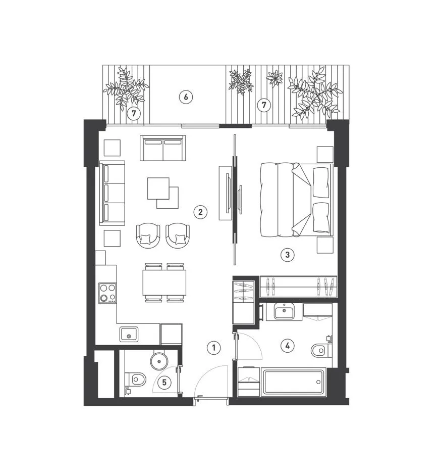 Prodaja, jednosoban stan, 66m², Centar, Budva