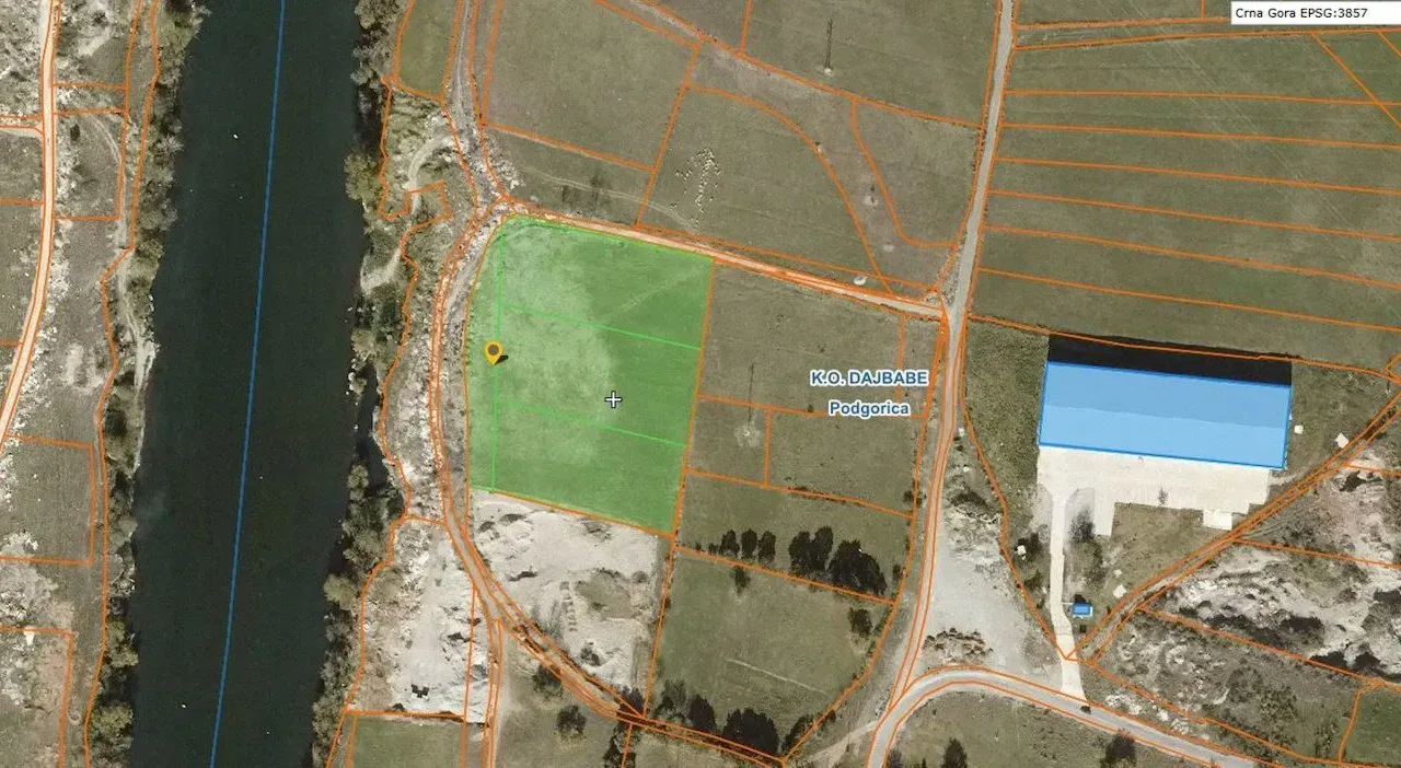 Prodaja, plac, 9500m², Dajbabe, Podgorica