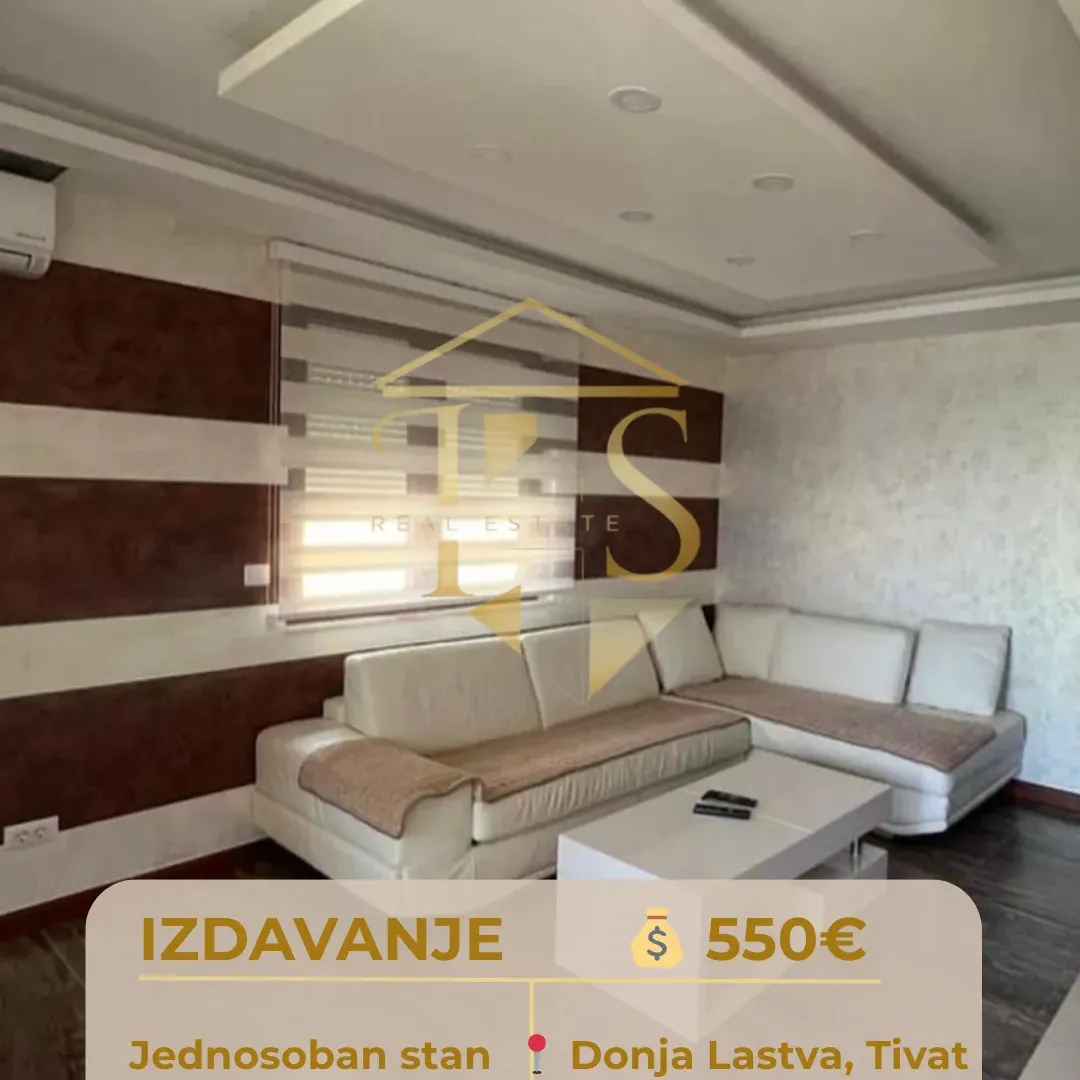 Izdavanje, jednosoban stan, 54m², Donja Lastva, Tivat
