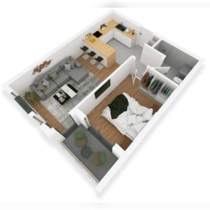 Sale, one bedroom apartment, 49m², Centar, Bar
