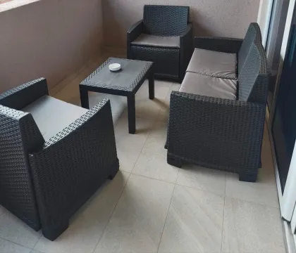 Furnished terrace with seating furniture. - image 9