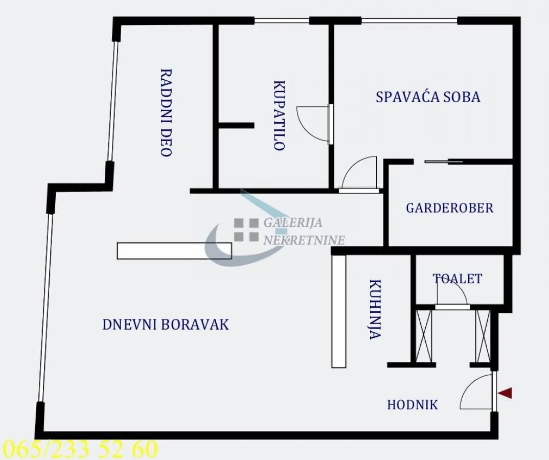 Sale, two bedroom apartment, 131m², Savski Venac, Beograd