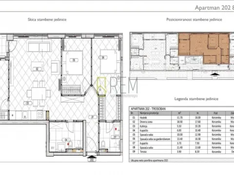 Prodaja, trosoban stan, 83m², Đuraševići, Tivat - image 7