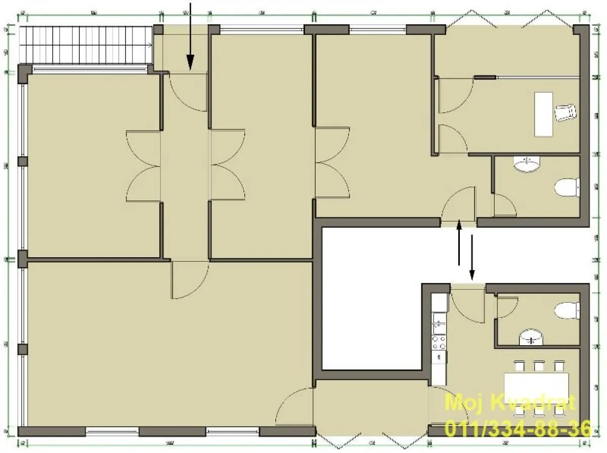 Rent, office space, 205m², Krnjaca, Palilula Sve Podlokacije