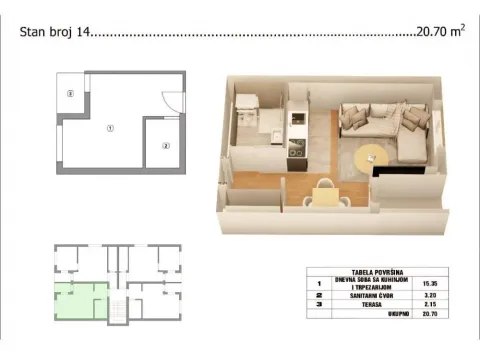 Sale, apartment, 21m², Crveni Krst, Niš - image 2