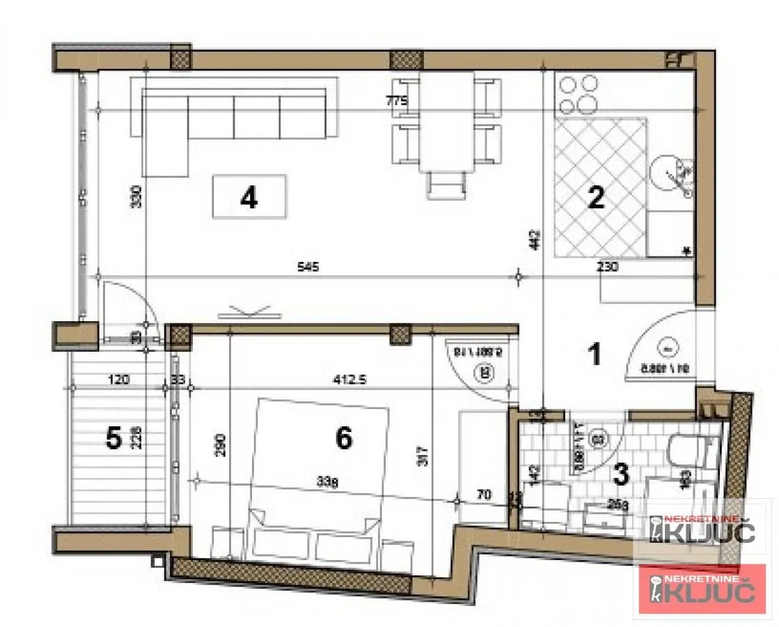 Prodaja, dvosoban stan, 46m², Centar, Novi Sad
