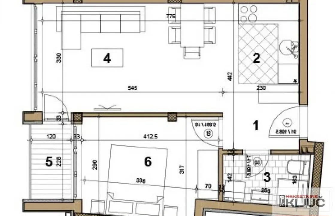 Prodaja, dvosoban stan, 46m², Centar, Novi Sad