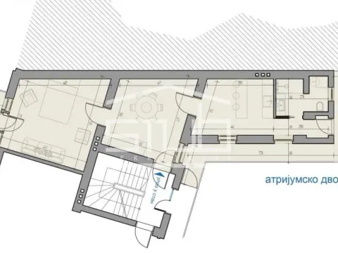 Sale, two bedroom apartment, 59m², Skadarlija, Beograd - image 11