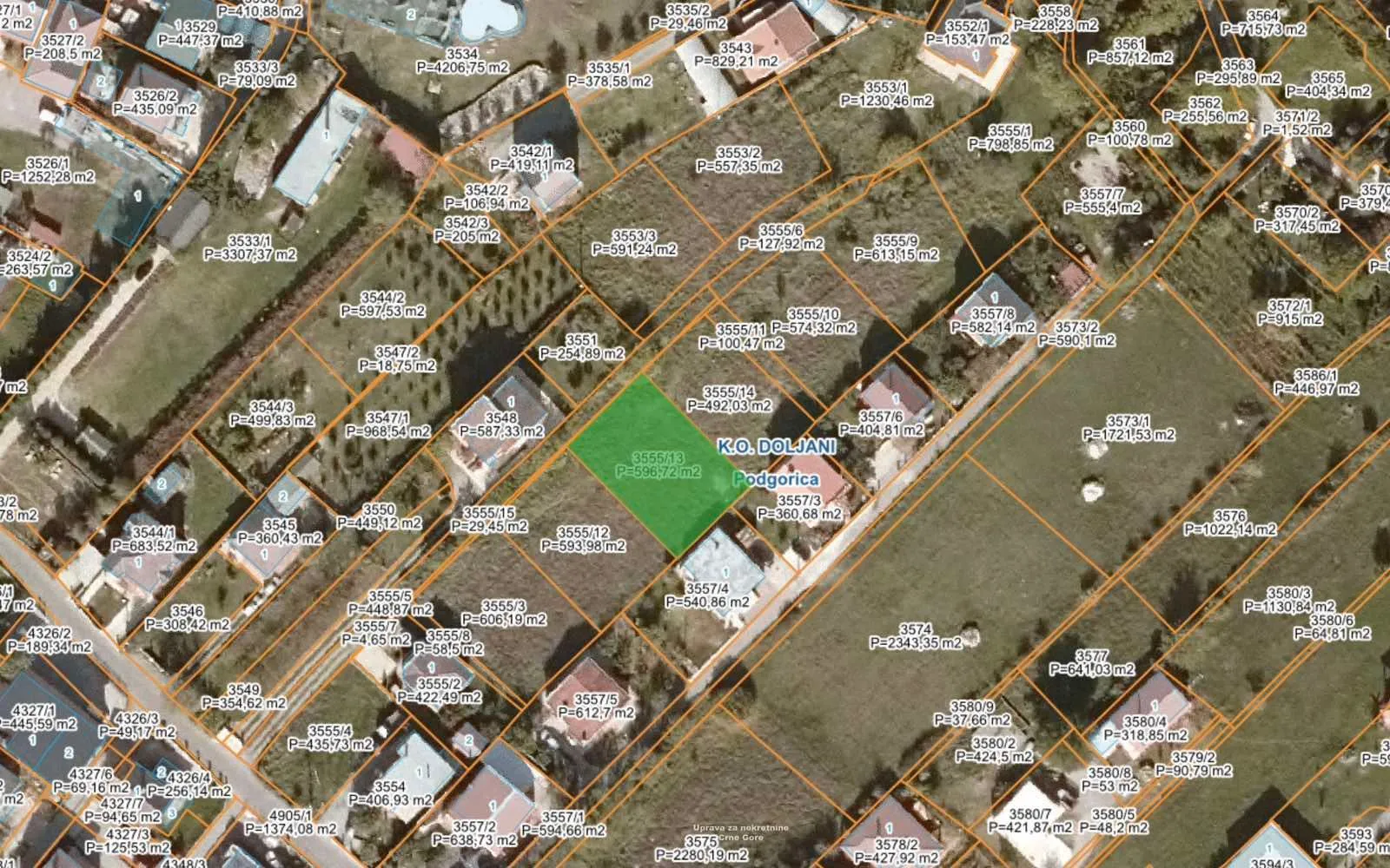 Sale, land lot, 597m², Zlatica, Podgorica
