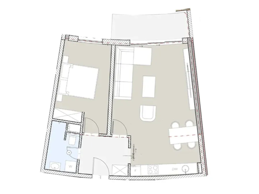 Sale, one bedroom apartment, 61m², Bečići, Budva