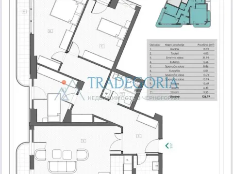 Prodaja, trosoban stan, 126m², Bar, Crna Gora - image 14