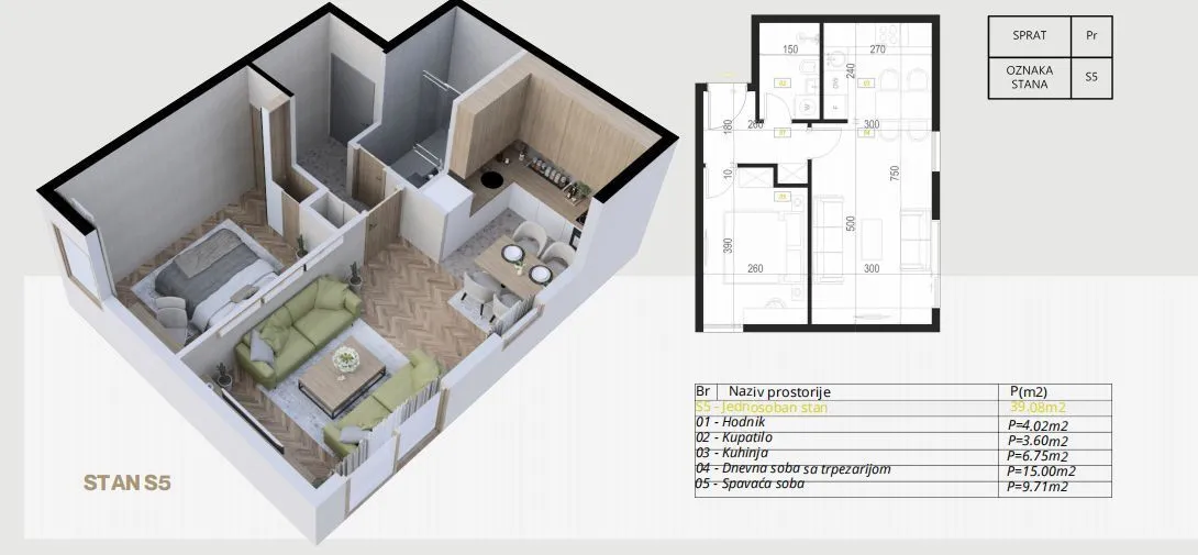 Sale, studio apartment, 28m², Budva, Crna Gora