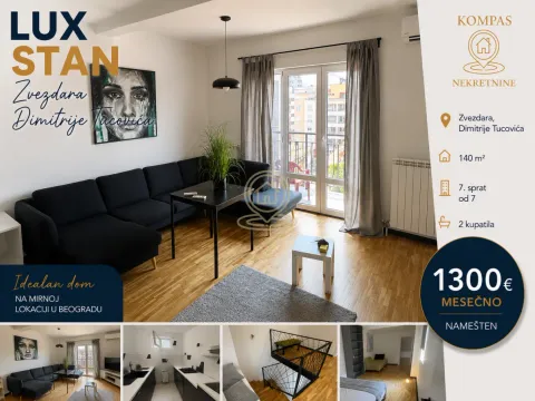 Rent, apartment, 140m², Vukov Spomenik, Zvezdara Sve Podlokacije - image 1
