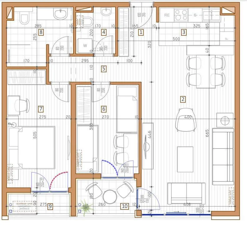 Rent, two bedroom apartment, 80m², Preko Morače, Podgorica