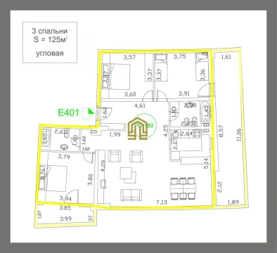 Prodaja, trosoban stan, 125m², Zavala, Budva - Plan prostora - image 10