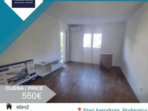 Rent, one bedroom apartment, 46m², Stari Aerodrom, Podgorica
