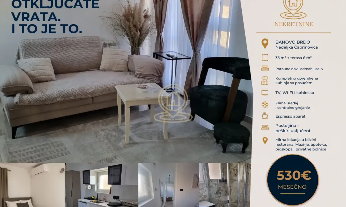 Izdavanje, jednosoban stan, 35m², Čukarica, Beograd