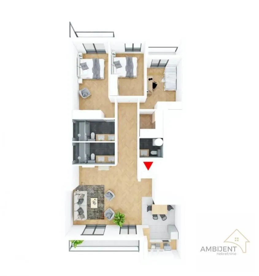 Sale, four bedroom apartment, 127m², Centar Sve Podlokacije, Beograd
