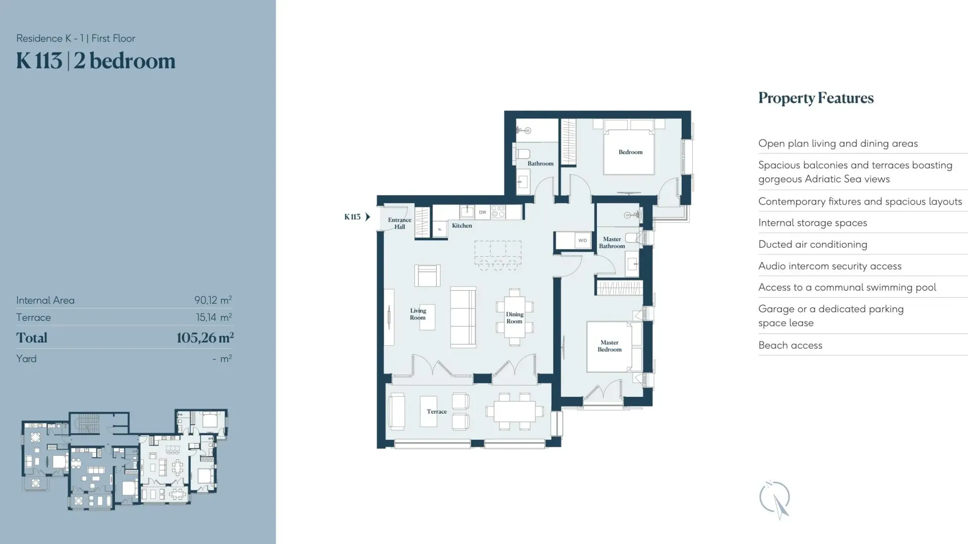 Prodaja, stan, 105m², Tivat, Crna Gora