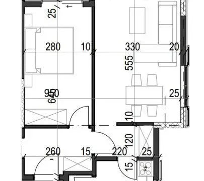 Prodaja, jednosoban stan, 52m², Radanovići, Kotor - image 3