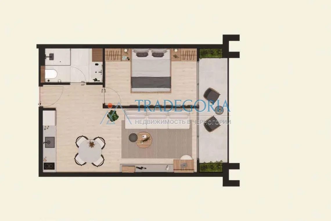Prodaja, jednosoban stan, 55m², Herceg Novi, Crna Gora