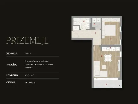 Sale, one bedroom apartment, 43m², Muo, Kotor - image 9