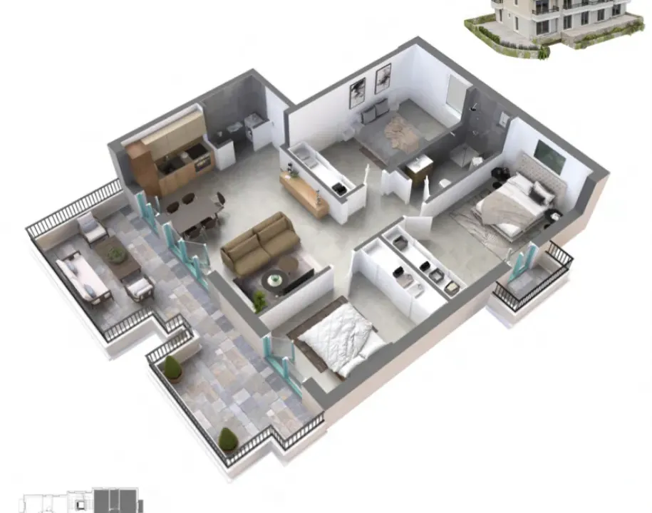 Prodaja, trosoban stan, 204m², Dobrota, Kotor