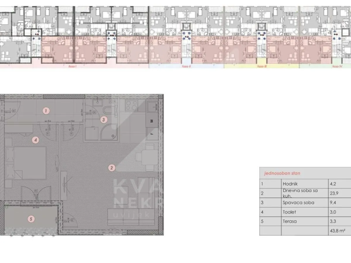 Prodaja, jednosoban stan, 44m², Zabjelo, Podgorica