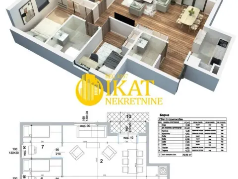 Sale, four bedroom apartment, 79m², Borča 1, Borča Sve Podlokacije - image 4