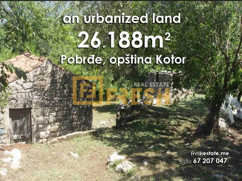 Prodaja, plac, 26188m², Kotor, Crna Gora
