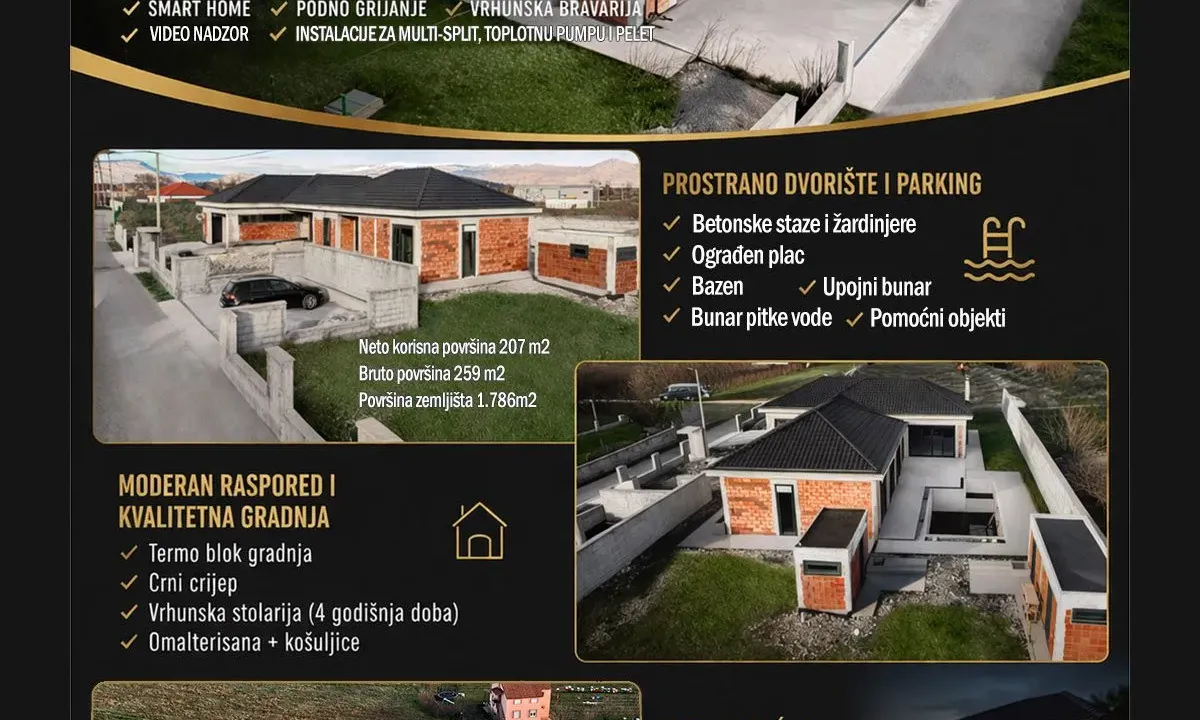 Prodaja, kuća, 259m², Donji Kokoti, Podgorica