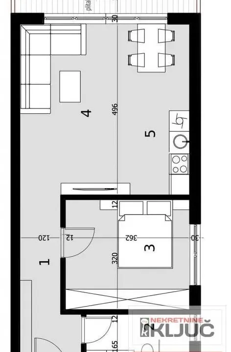 Prodaja, dvosoban stan, 48m², Sremska Kamenica, Petrovaradin